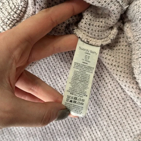 Sweaty Betty Restful Bouclé
Half Zip Pullover Sweatshirt Womens 4 Pink Gray - Picture 4 of 6